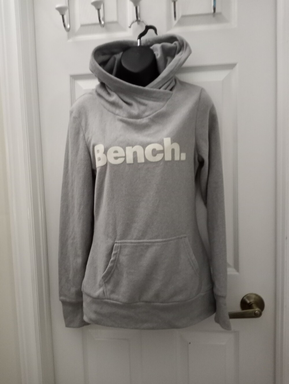 🌸Bench Gray Fleece Hooded Sweatshirt with White Logo🌸